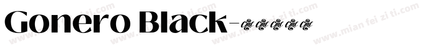 Gonero Black字体转换